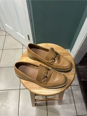 Women’s Tan Leather Bit Loafers